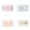 Croughts Style Corduroy Organizer With Letters Design For Portable Toiletry Storage