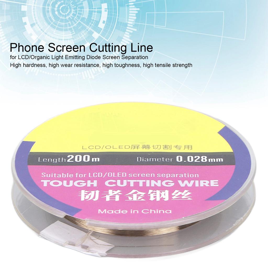 200M Phone LCD Screen Cutting Line High Hardness Steel Phone LCD Screen Separating Wire