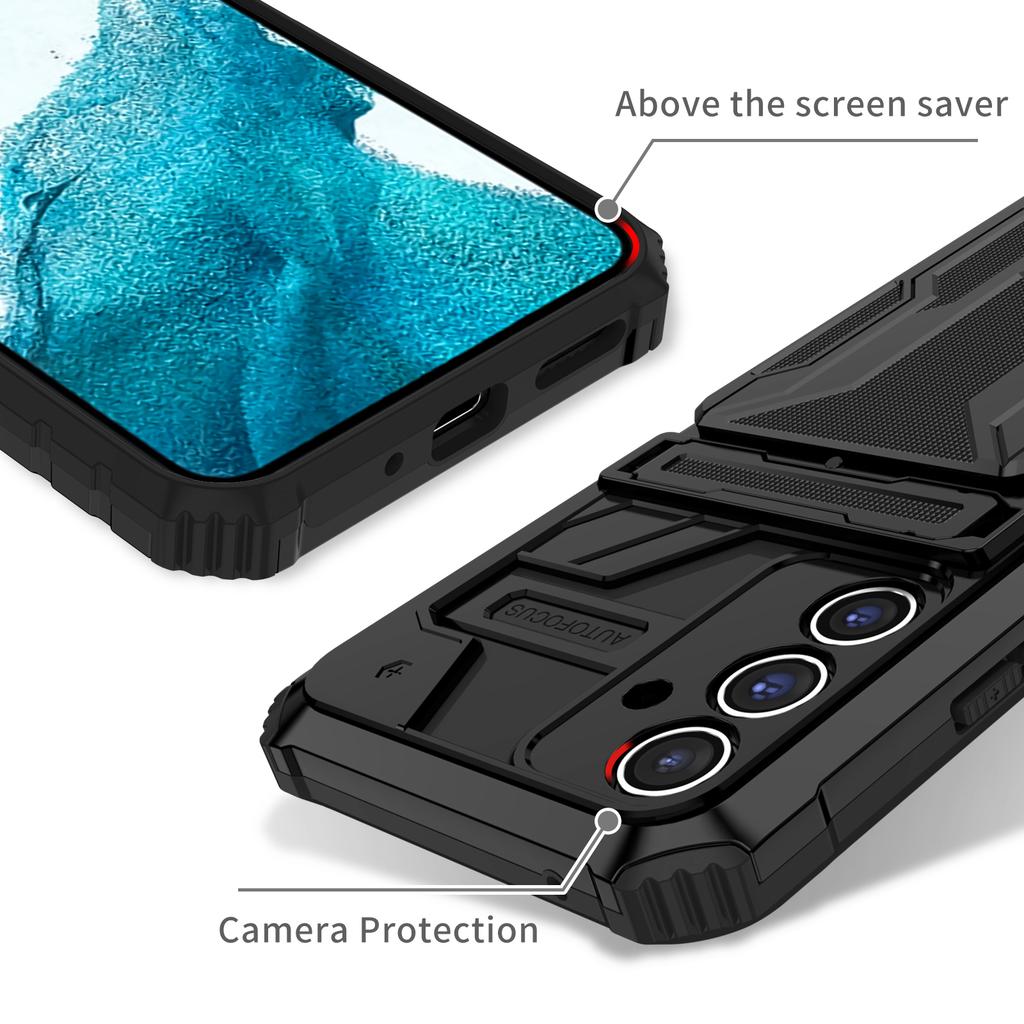 Etui z podpórką na telefon Samsung Galaxy A54 5G, Odpinany uchwyt na karty Pokrowiec PC+TPU