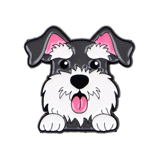 

Unisex Brooch Cartoon Pet Dog Design Zinc Alloy Brooch Pin Sweater Suit Lapel Decorative Enamel Badge Outfit Accessory H