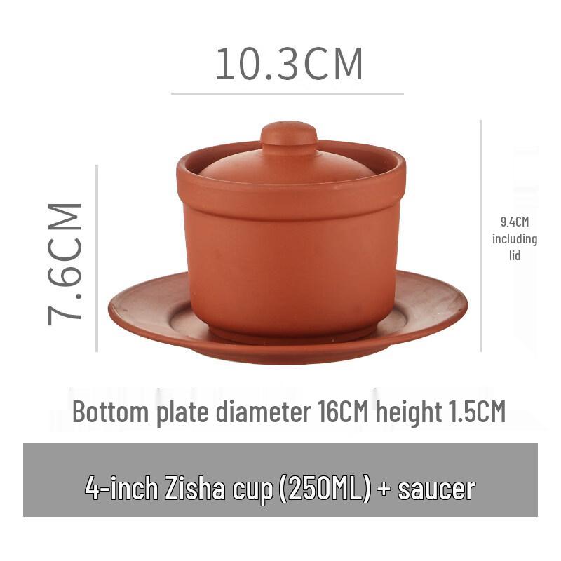Ruhan Purple Clay Double-Lid Stew Pot & Saucer Set