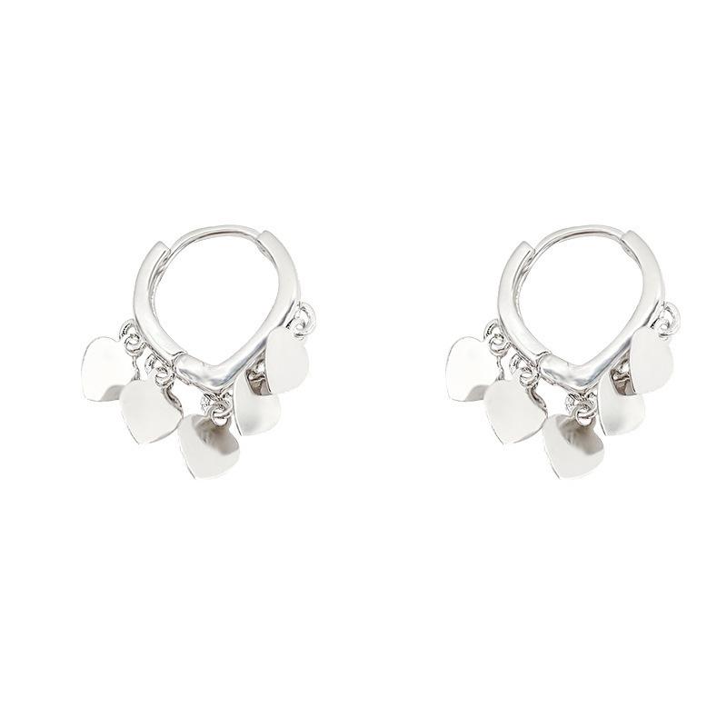Cold and smooth love ear buckles women's ins versatile temperament earrings personalized earrings