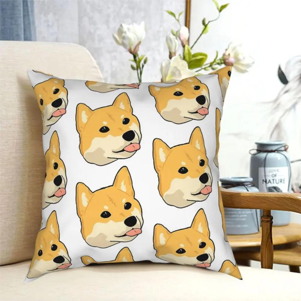 Shiba Inu Mlem Square Pillow Case Decorative Pillow Dog Lover Cute Animal Vintage Cushion Covers