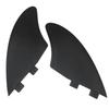 Nanomaru Universal FCS Keel Fins Carbon Composite Twin Fins Board Fins Mid-Length Surfing Shortboard Black 2-Piece Set