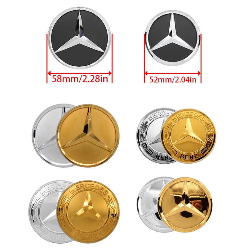 Car Styling Logo Steering Wheel Center Badge Logo Sticker For Mercedes Benz AMG W204 GLC CLA W205 W203 W206 interior Accessories UA1