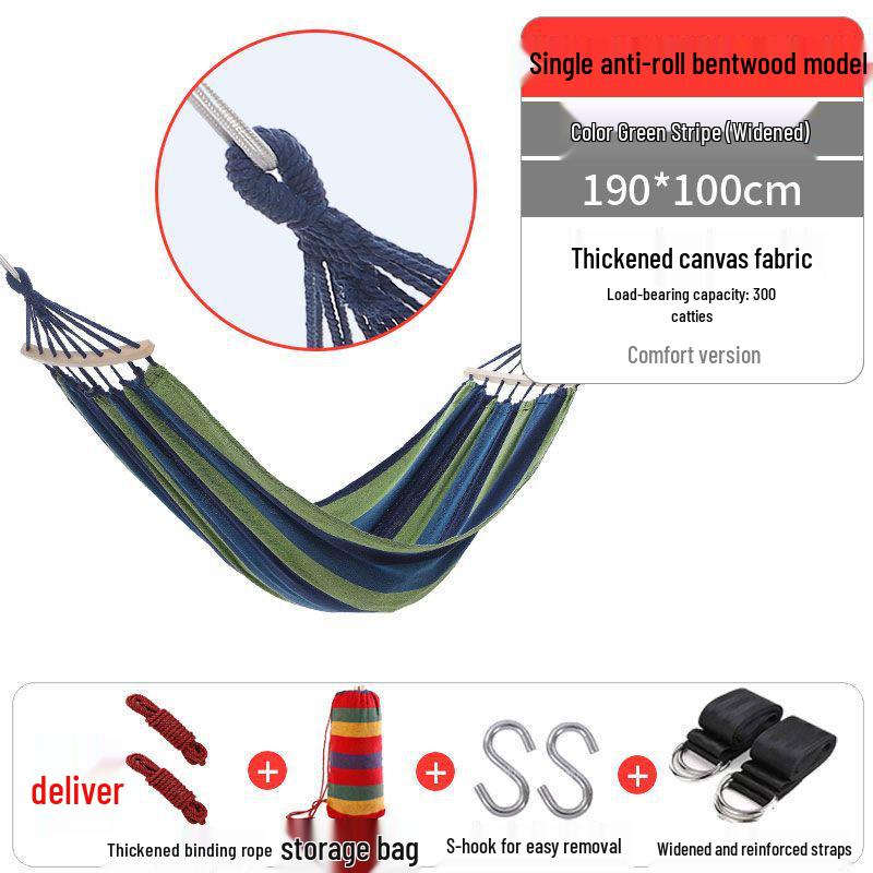 Rainbow Striped Portable Outdoor Hammock Chair for College Students