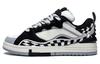 Wave Golden Abrasion Resistant Breathable Low Top Skateboard Shoes Women's Black White AECS074-8