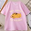 Smol Energy Big Feelings Cat Tshirts Casual Cotton Short Sleeve Round Neck Tshirt Unisex WOMEN Summer Comfortable Clothes Tops