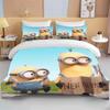 M-Minions Duvet Cover Sets 2/3 Pcs, Anime Microfiber Quilt Cover Bedding Bed Covers With Pillowcases75*50Cm With Zipper Closure