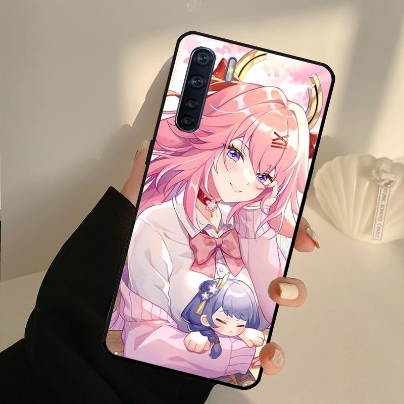 Genshin Impact Yae Miko Case For OPPO Find X5 X3 Pro A5 A9 A31 A53 A53S A3S A5S A15 A52 A72 A83 A91 A54 A74 A94