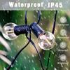 Outdoor String Lights LED Dimmable G40 Hanging Fairy Patio Garland Lamp Wedding Street Camping Garden Party Decoration Lights