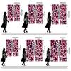 Pink Leopard Print Curtains Pole Bag Christmas Decorations Daily Home Room Curtain Polyester