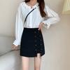 Summer High Waist Asymmetric Short Skirt With Tie Detail For Casual Womens Fashion