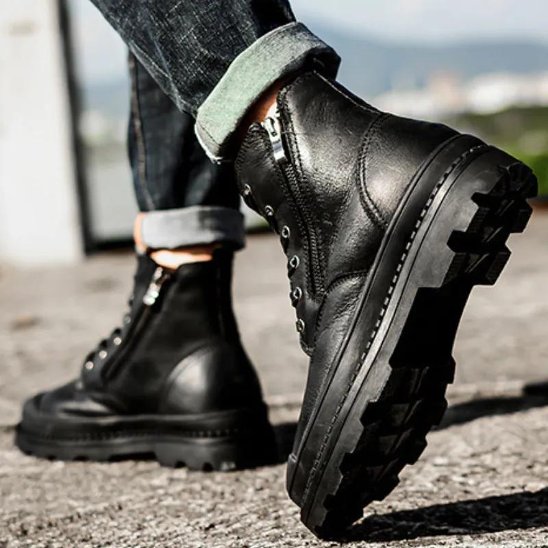 Кожаные ботинки для мужчин — фото 6