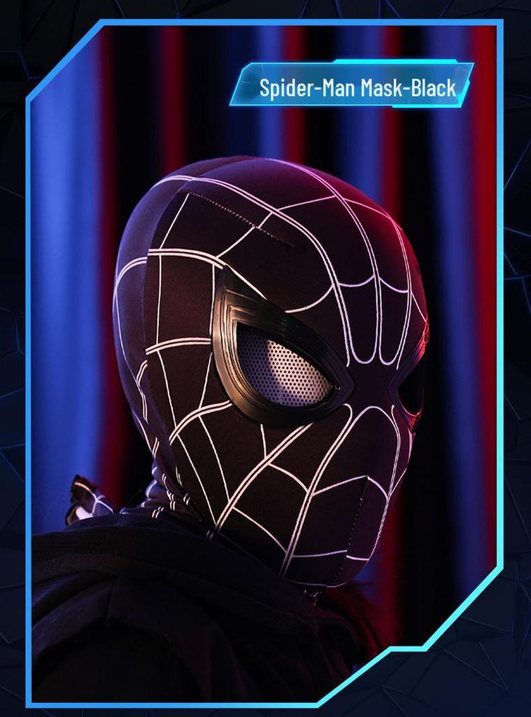 Electrically Blinking Spider-Man Mask with Light-Up Eyes - Perfect for Christmas Cosplay