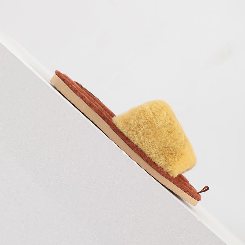 модные зимние теплые плюшевые тапочки Shevalues женские мягкие плоские шлепанцы удобные — фото 4