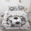 Zestaw pościeli piłkarskiej dla dorosłych Zimowe zestawy poszewek na kołdrę dla dzieci, pojedynczy Pełny Queen King Zestaw do sypialni Tekstylia domowe Housse De Couette