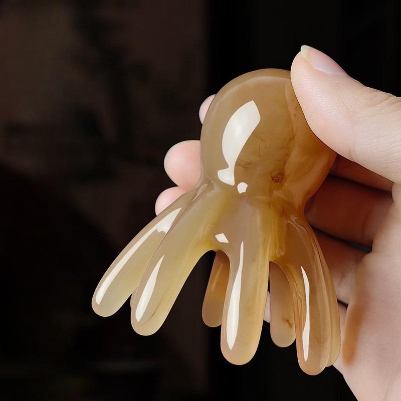 

8/14 Teeth Octopus Scalp Massager Comb Resin Acupressure Head Massage Anti-Hair Loss Portable Hair Care Tool