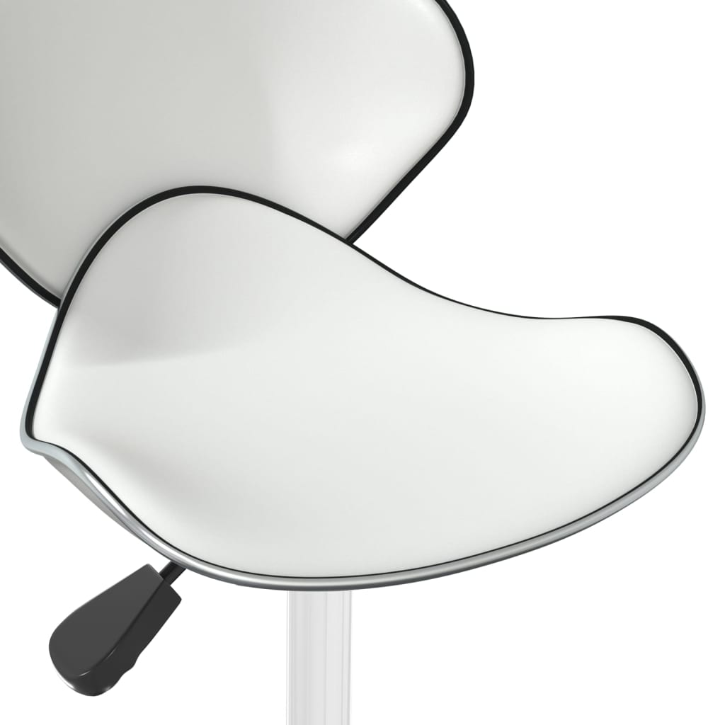 Vidaxl Bar Stool, White, Upholstered In Faux Leather