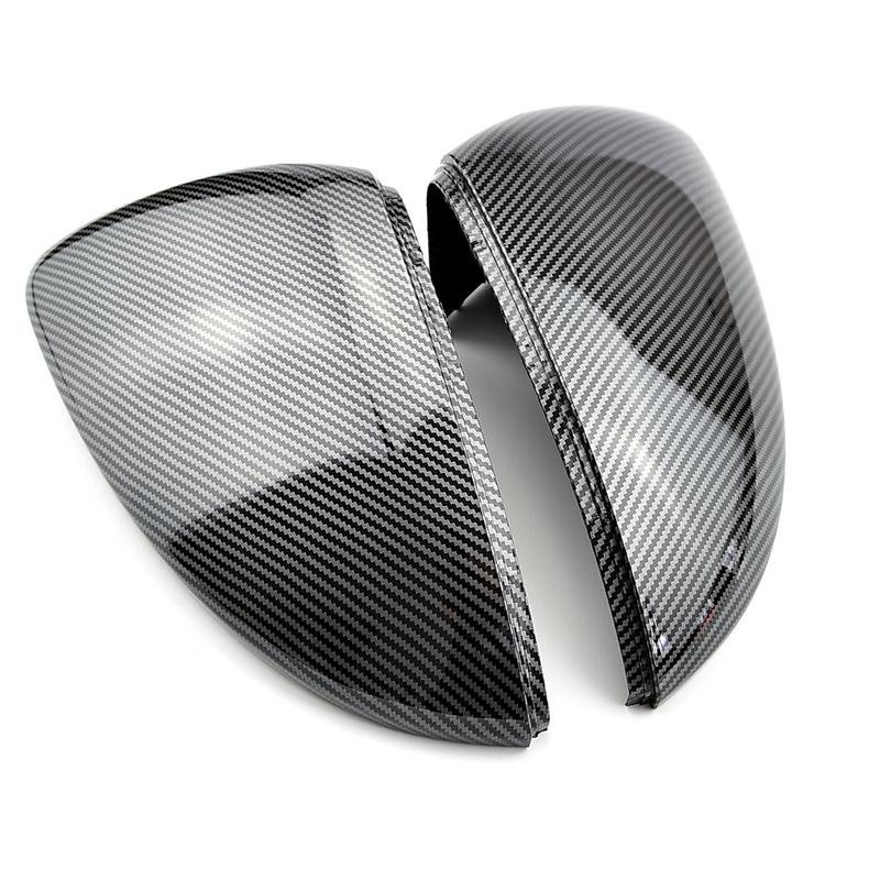 For VW Golf MK7 GTI 7 7R MK7.5 Car Auto Carbon Fiber Side Rearview Mirror Cap Cover Trim Side Mirror Cover Caps