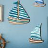 Retro Wooden Sailboat Wall Ornaments Hawaiian Style Ocean Sailboat Decor  Tropical Cafe Bar
