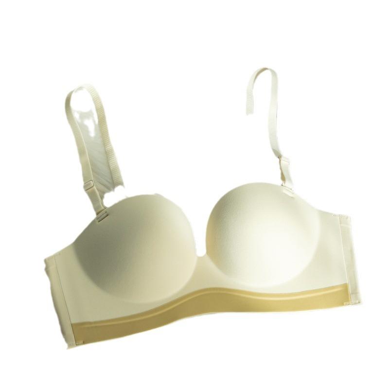 [Brand Genuine] Traceless Smooth-faced Small Breasts Gather Underwear Women's Upper Support Adjustment Type No Steel Ring Girl Bra Cover