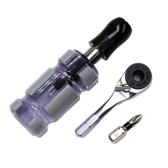 Mini Ratchet Wrench Comfortable Grip High Torque Output Multifunctional Bit Compatibility Hexagonal Handle Wrench Manual Tightening Tool