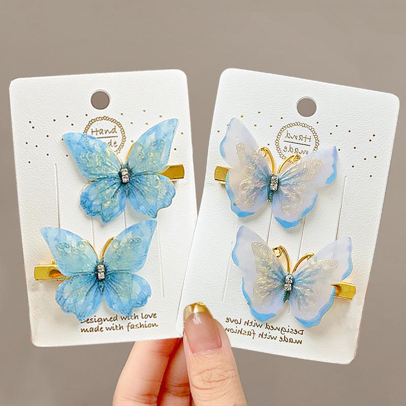 4/6 Stück Bunte Schmetterlingsschleife Haarspange für Baby Mädchen Niedliche Rhie Seite Haarspangen Prinzessin Fee Haarnadel Set Mode Accessoires