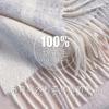 White Pure Wool Scarf Women's Winter New Small Fresh Plaid Cashmere High-end Birthday Gift