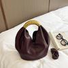 Hand-held Fashionable Pleated Bag, Niche and Simple Casual Shoulder Bag, Hand Strap Bag