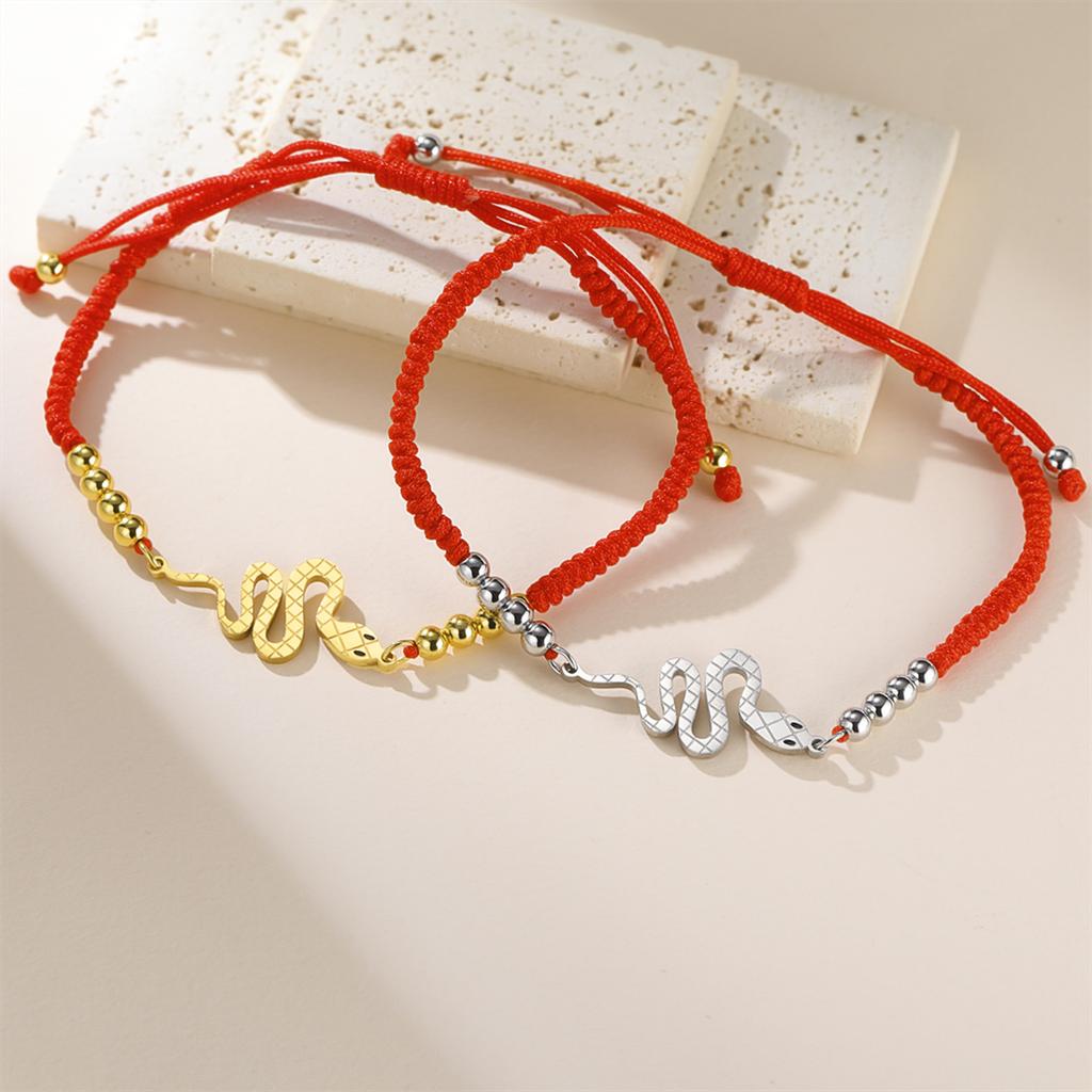 Snake Bracelet for Women Men Stainless Steel Rope Chain Fashion Animal Shape Bracelet Adjustable Jewelry Party Gift