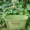 Green Ovals Planter With Decorative Spout High Leg Flower Stand Outdoor Planter For Garden Balcony