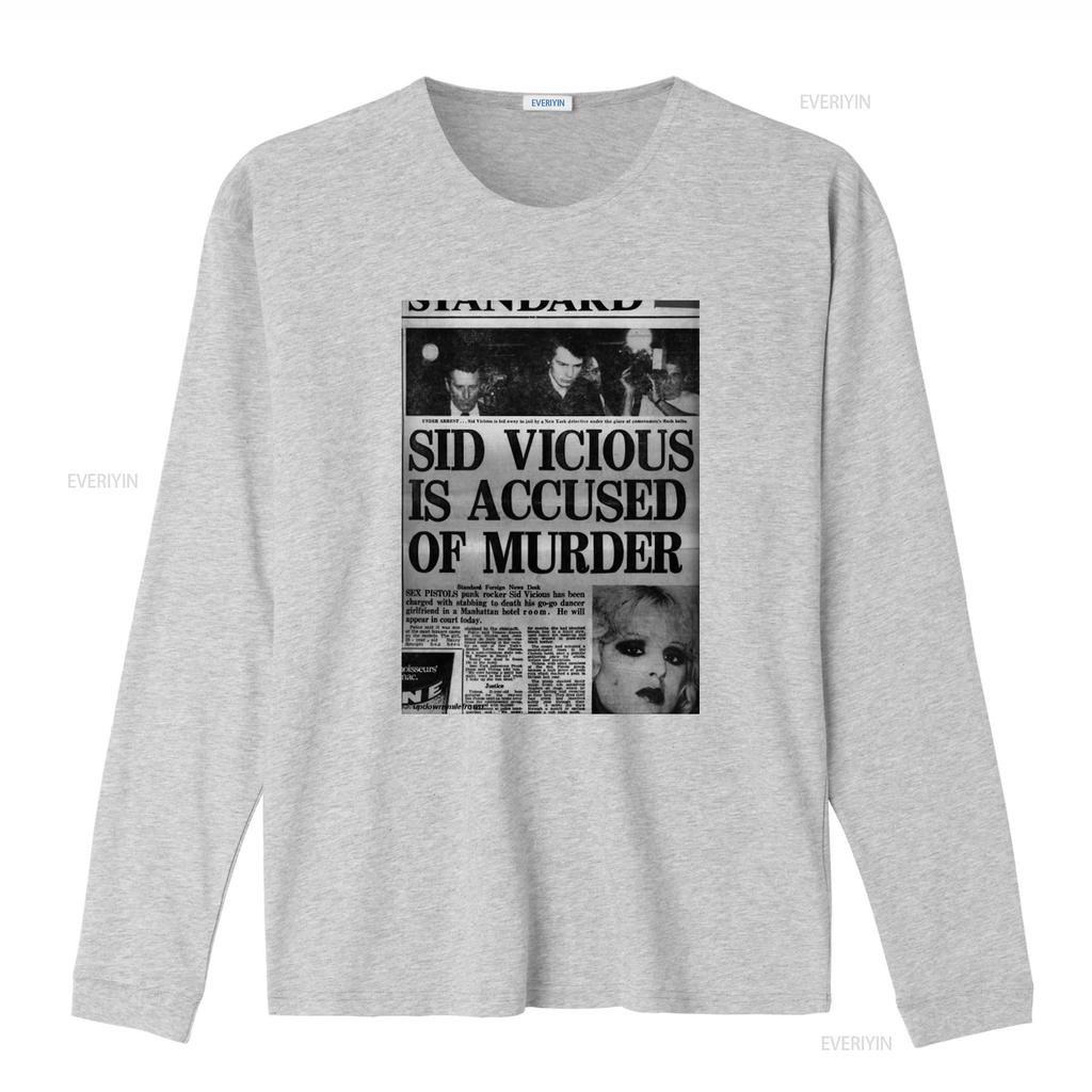 Vintage 90s Sid Vicious Newspaper Ad Punk Sex Pistols T Shirt Size XL vintage Washed designer clothes homme Comfortable