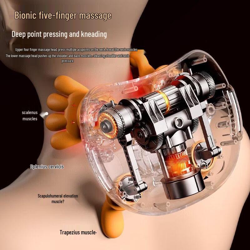 AUX Portable Neck & Shoulder Massager with Heat CN plug (adapter included)