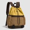 Casual Backpack Drawstring Ties Contrasting Color Versatile Schoolbag Large Capacity Outdoor Mountaineering Sports Travel Backpack