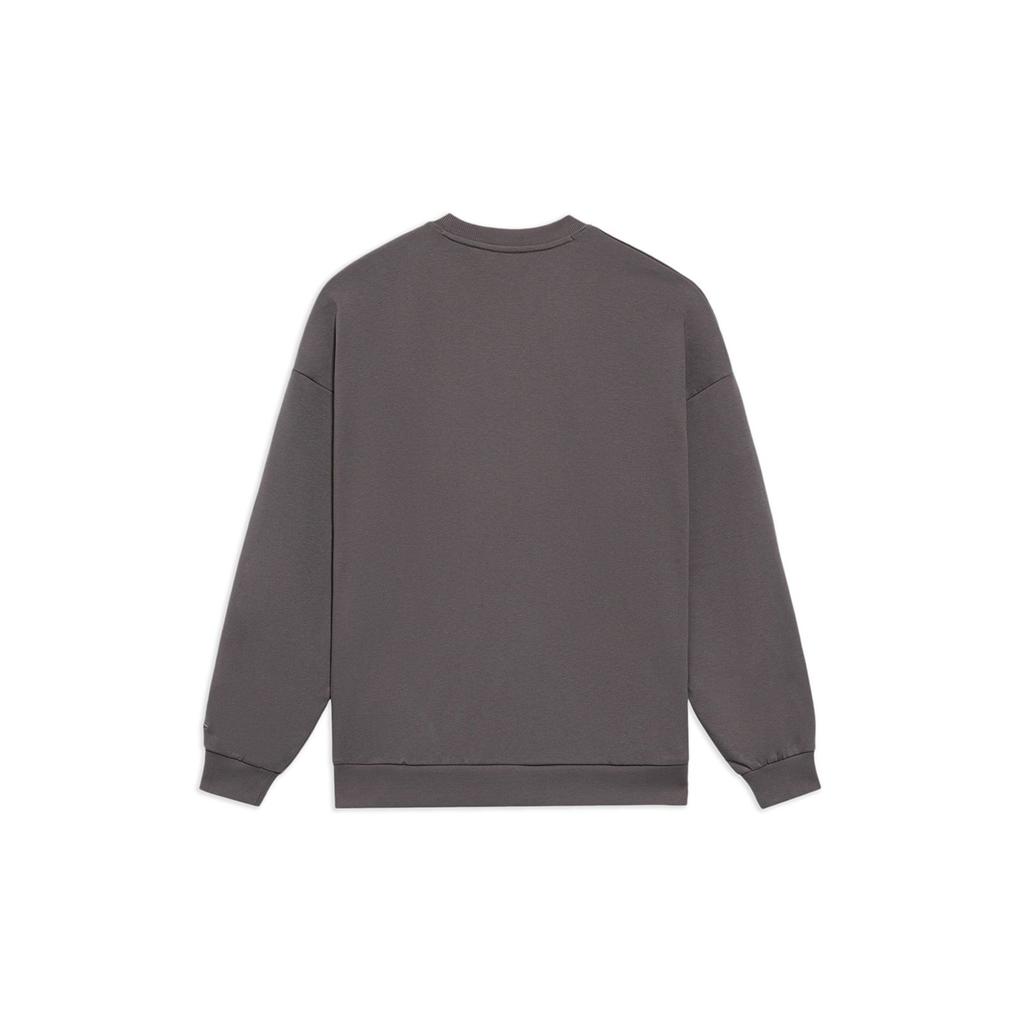 Li Ning Plain Long Sleeve Round Neck Casual Pullover Sweatshirt Unisex sweatshirt Tawny AWDRB76-10