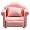1:12 Dollhouse Miniature Floral Single Sofa for Living Rooms or Bedrooms