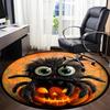 1PC Halloween Spider Office Round Area Rug, Mat Suitable For Office, Under Office Chairs Bedroom Living Room Home Decor, Room Deco