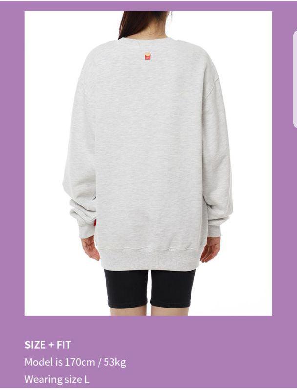 [USED] BTS McDonald's Collaboration Crew Neck Sweatshirt, Size XL