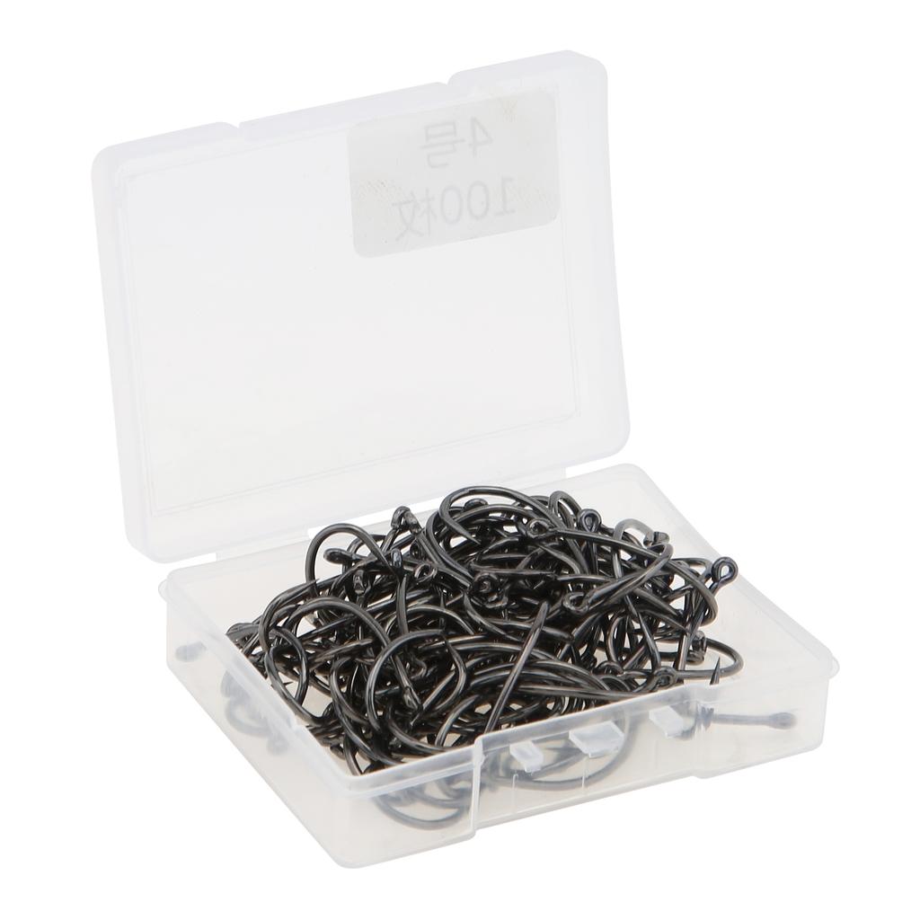 100pcs High Carbon Steel Circle Curve Shank Barbless Fishing Hooks 4-14# for Carp Fly Fishing Freshwater Tackle