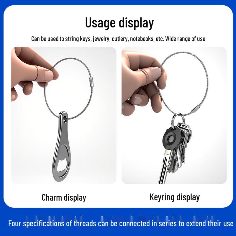 Stainless Steel Wire Key Ring Cable Loop
