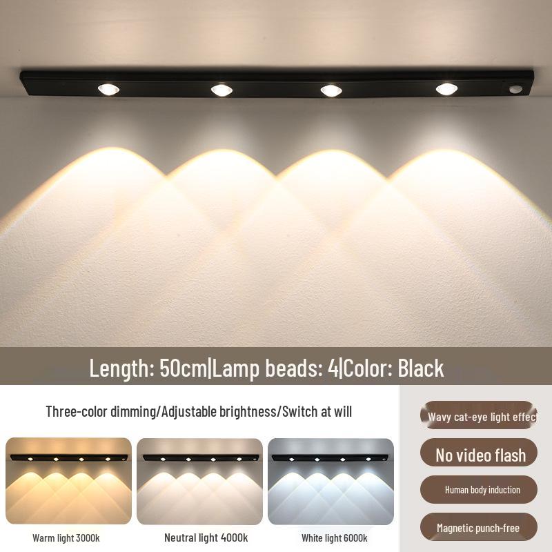 Rechargeable Smart Motion Sensor Light Strip for Cabinets and Hallways