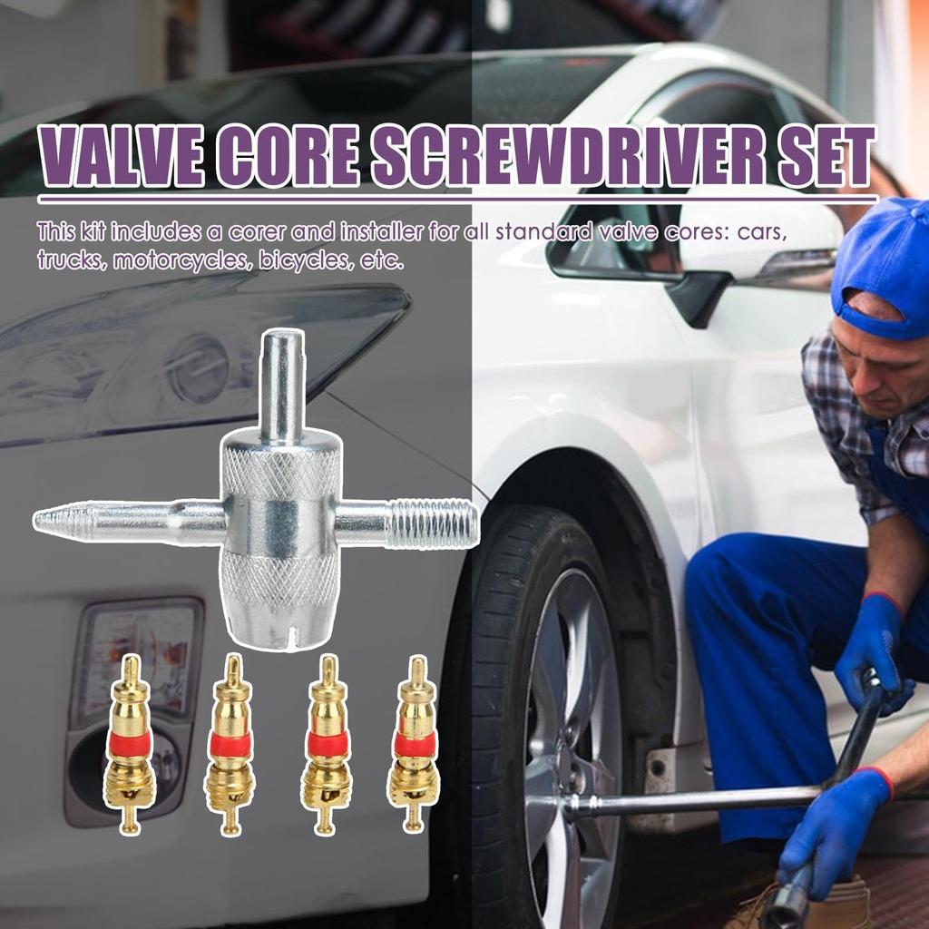 Valve Core Remover, Tire Valve Removal Tool | Valve Adjustment Tool High Strength Tire