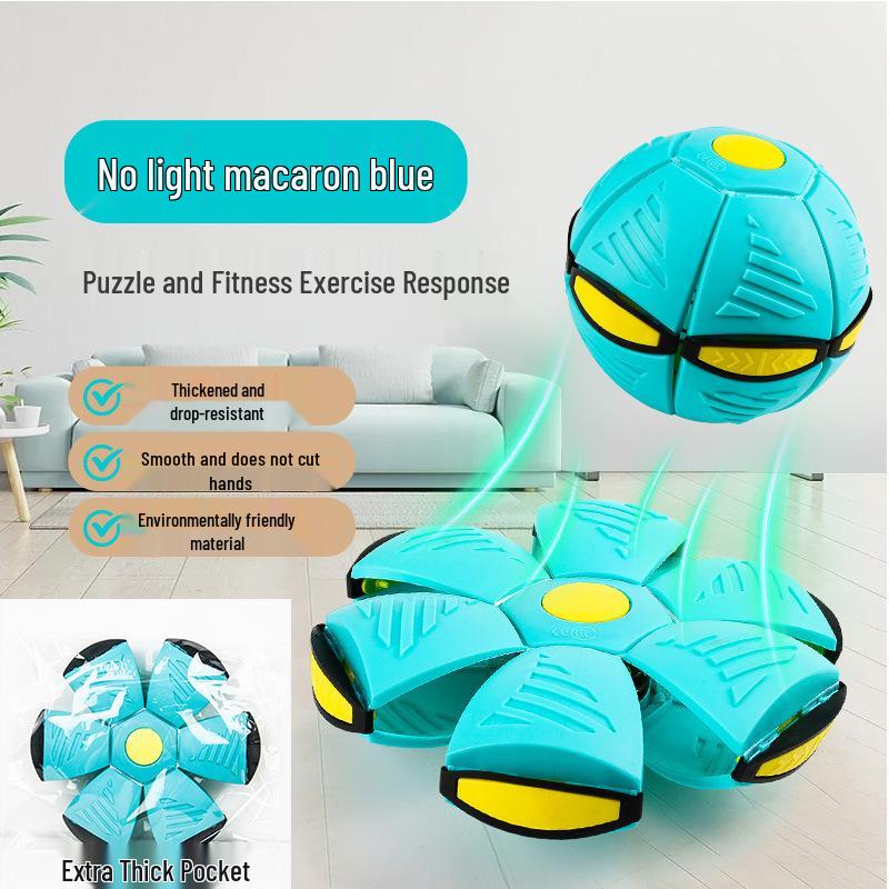 Magic Flying Saucer Ball: Deformable Outdoor Stomp Toy with Lights for Kids