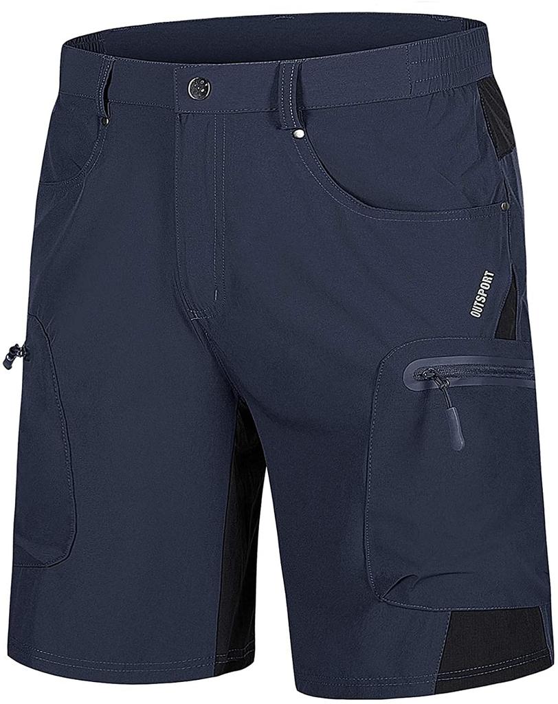 Cargo Summer Shorts for Outdoor and Size XL Men's Shorts, Quick-Drying, 5-Length, Water-Repellent, Stretch, Casual, Hiking, Hiking, Trekking, Navy,