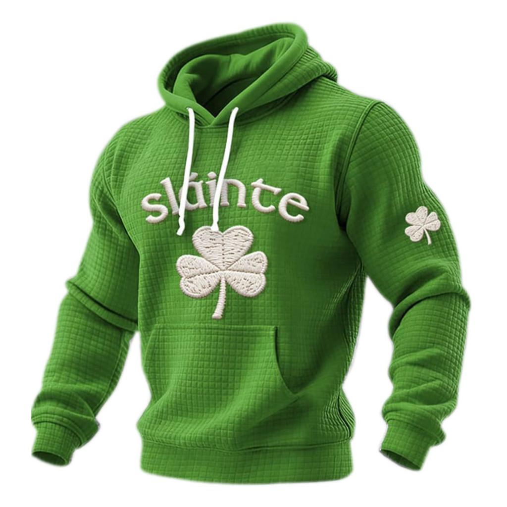 Men Irish  Casual  Graphic  Knit Pullover Casual Shirt Holiday Outfit