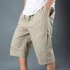 Leichte lässige Herren-Cargo-Shorts mit mehreren Taschen, Kordelzug in der Taille, lockere Passform für Outdoor-Aktivitäten und den täglichen Gebrauch