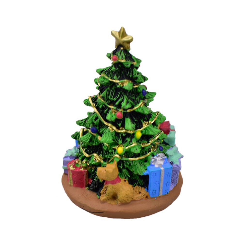 Cartoon Resin Christmas Tree Ornament Mini Zakka Christmas Tree Model Desk