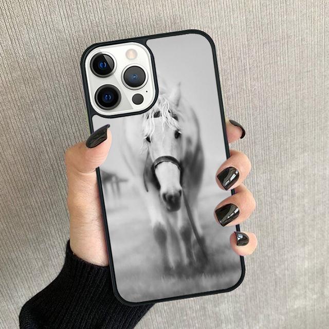 Horse Animal Phone Case For iPhone 17 Air 16 15 14 plus 12 13 Pro max Soft Bumper Shell Cover coque