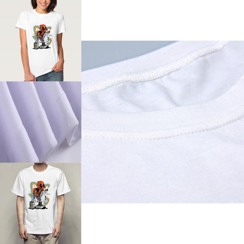 Deadpool Cartoon Horse Rainbow 3d Men Tops Tee Licorne Unicorn Anime T Shirt
